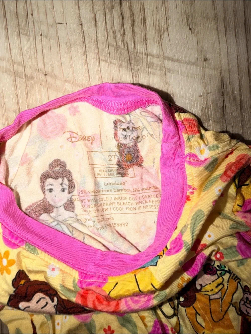 Little Sleepies Princess Belle - 2 Piece Pajamas - Size 2T